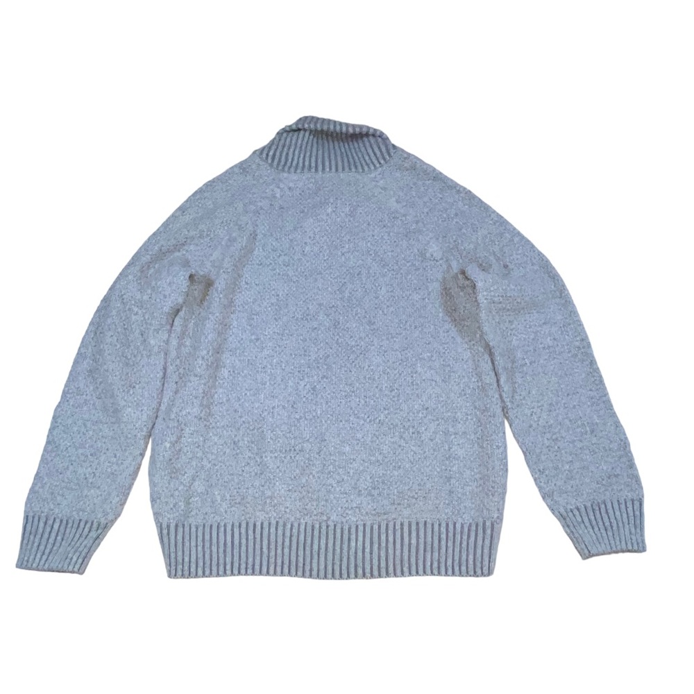 H & M Shawl Neck Wool Blend Gray Knit Sweater - Men’s Large - Picture 6 of 12